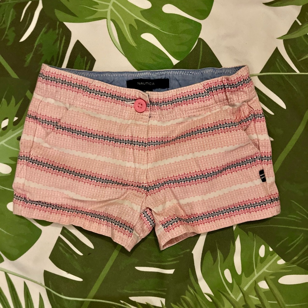Nautica Pink Striped Toddler Girls Shorts